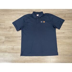 Clique Polo Short Sleeve Shirt Mens Size 2XL Navy Blue LA Rams‎ Logo